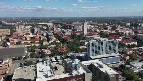 Aerial-of-Downtown-Austin,-Texas