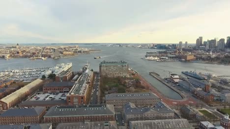 Boston-Skyline-von-North-Aerial-Panoramic