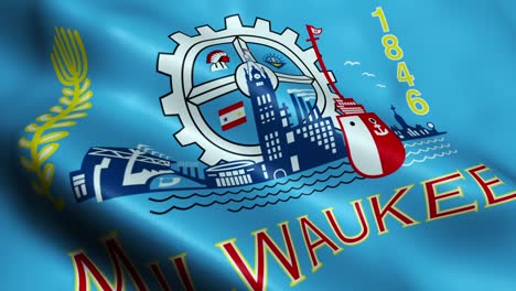 Flag-of-Milwaukee-USA-City-Seamless-Looping-Waving-Animation