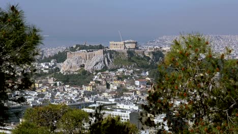 Blick-auf-das-griechische-Blick-auf-die-Akropolis