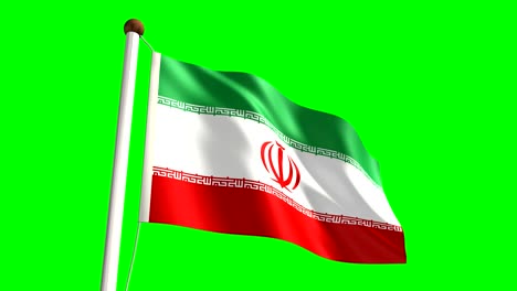 Iran-Flagge-(mit-grünen-Bildschirm