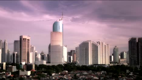 Jakarta-Stadt-sunset-time-lapse