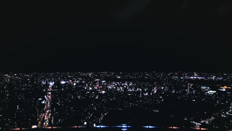 4-K-Luftbild-Nacht-Zeitraffer-von-Tokio-Roppongi