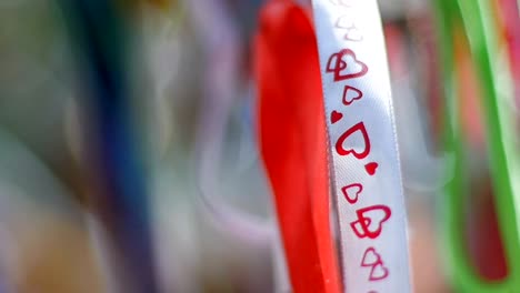 Wedding-ribbons-hanging-and-fluttering-in-the-wind