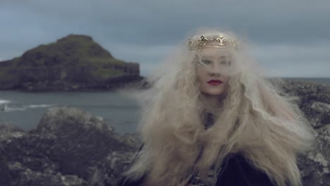 4k-Fantasy-Shot-on-Giant's-Causeway-of-a-Queen-Looking-up