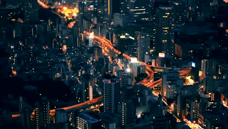 Tokio,-Japan-Stadt-und-highways.