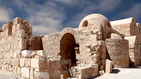 Quseir-(Qasr)-Amra-desert-castle-near-Amman,-Jordan.-World-heritage-with-famous-fresco's.