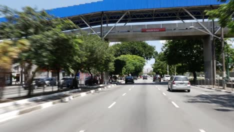 Driving-in-Radial-Leste,-Sao-Paulo,-Brazil