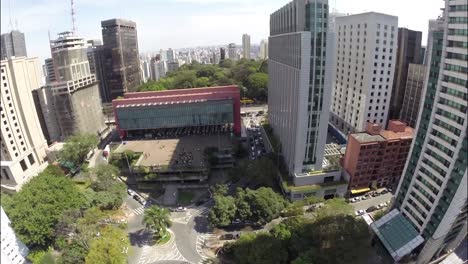 Aerial-View-of-Sao-Paulo-Downtown,-Brazil