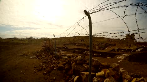 remains-of-the-minaret,-ruins-of-Date-Harran-University-South-of-Turkey,-border-with-Syria