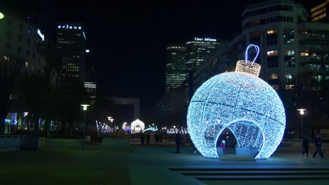 luces-de-noche-Francia-paris-la-defense-business-área-arquitectura-moderna-la-decoración-4k