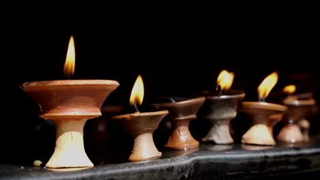 Burning-ritual-candles-in-nepali-temple