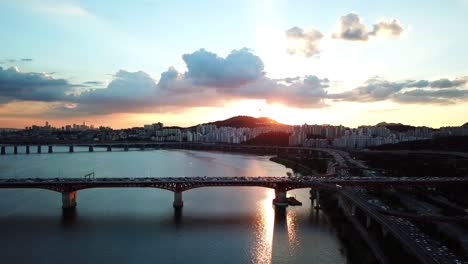 Vista-aérea-en-Seúl-Skyline,-Corea-del-sur