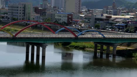 Cars-and-people-passing-over-the-bridge