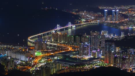 Lapso-de-tiempo-de-la-ciudad-de-Busan,-Corea-del-sur