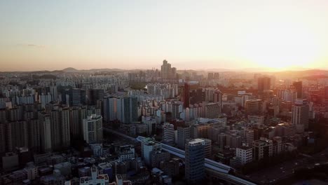 Vista-aérea-de-Seúl-Skyline,-Corea-del-sur