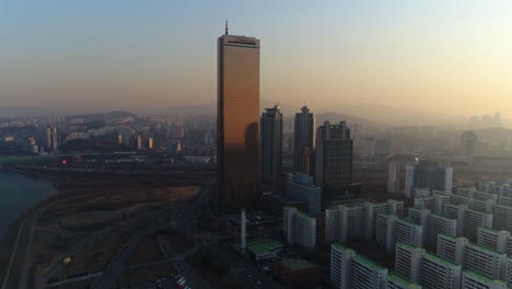 Aerial-of-Seoul,-South-Korea