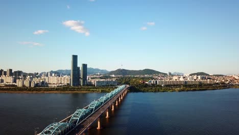 Antenne-Hyperlapse-Video-der-Stadt-Seoul,-Südkorea.