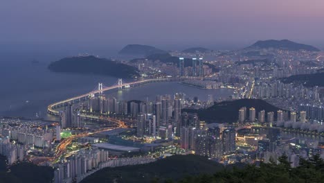 Lapso-de-tiempo-de-la-ciudad-de-Busan,-Corea-del-sur