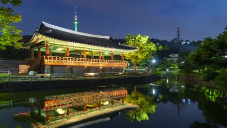 Timelapse-in-Seoul-City-Skyline,-Südkorea