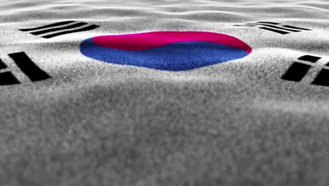 SOUTH-KOREA,-Textile-Carpet-Background,-Still-Camera,-Loop