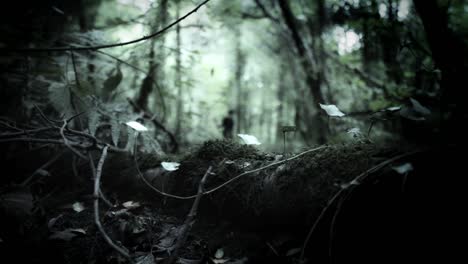 4k-Halloween-Shot-of-a-Child-in-Joker-Costume-Moving-out-of-focus