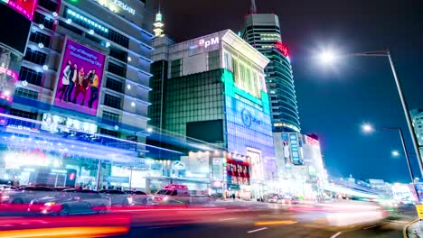 Seoul-City-Night-Shopping-Bereich-Timelapse