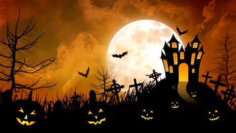 Halloween-haunted-Castle-con-la-luna