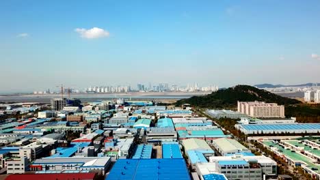 Luftaufnahme-des-Industrieparks.-Incheon-Seoul,-Korea