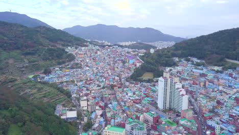 Luftbild-Culture-Village-in-Busan-in-Südkorea