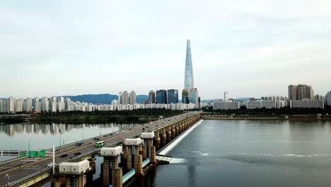 Blick-auf-Skyline-von-Seoul-in-Südkorea.