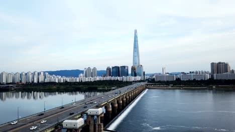 Blick-auf-Skyline-von-Seoul-in-Südkorea.