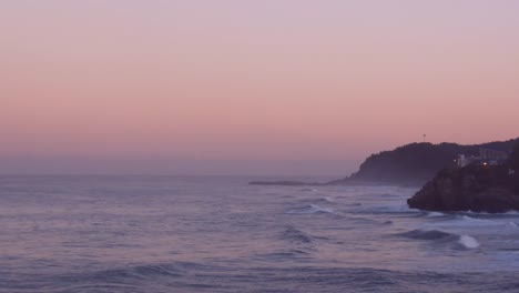 Timelapse-shot-of-Chuam-Beach-in-Donghae-si,-Gangwon-South-Korea.