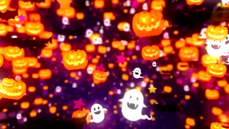 Halloween-Cute-Party-on-Purple-Background,Loop