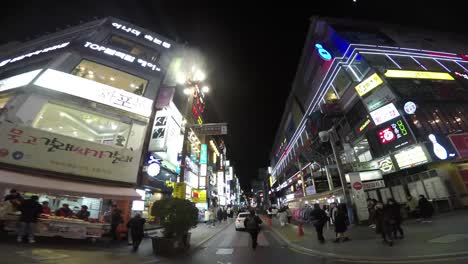 Nachtansicht-der-Seomyeon,-Busan,-Südkorea,-Asien