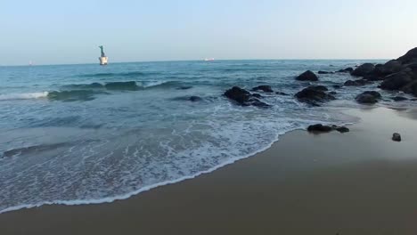 Anfang-Frühling-Haeundae-Strand,-Busan,-Südkorea,-Asien