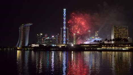 Fuegos-artificiales-de-Skyline-de-Singapur