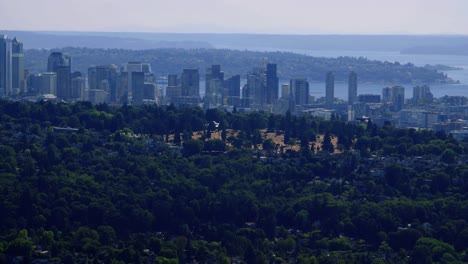 Downtown-City-Buildings-Aerial-Behind-Neighborhoods