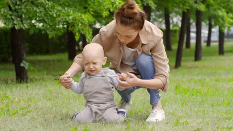 Fussy-Baby-Boy-Refusing-to-Walk-in-Park