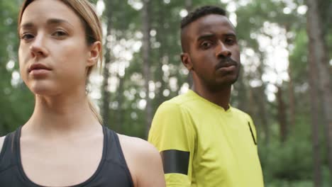 Portrait-of-Determined-People-Standing-in-Forest