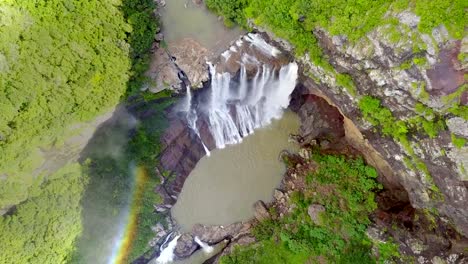 Aerial-view-of-Rochester-Falls-in-Mauritius.