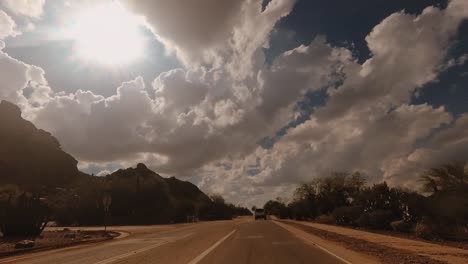 Driving-to-Camelback-Mountain,-Phoenix,AZ,