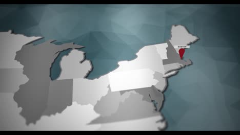 Modern-United-States-motion-graphics-map---Boston-Pin-Location-Animation