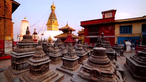 Symbol-of-Nepal,-Buddha's-Eyes-in-Kathmandu.