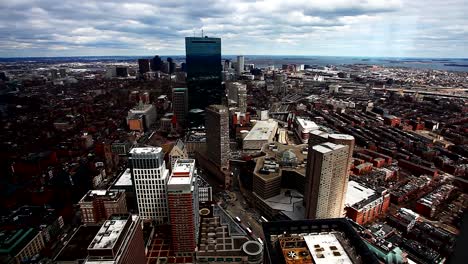 Vista-aérea-de-la-ciudad-de-Boston,-Massachussets