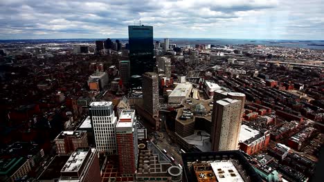 Panoramic-aerial-of-the-city-of-Boston,-Massachusetts