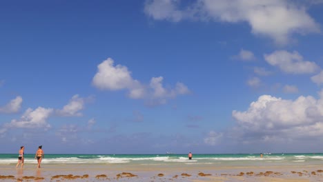 Estados-Unidos-día-de-verano-Miami-Sur-beach,-florida-panorama-4-K