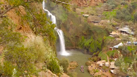 Ouzoud-Waterfalls-located-in-the-Grand-Atlas-village-of-Tanaghmeilt,-in-the-Azilal-province-in-Morocco,-Africa