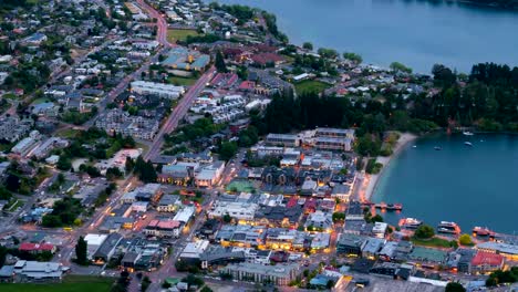 Calle-de-Queenstown-lapso-desde-una-perspectiva