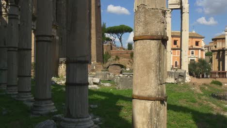 Italia-verano-día-tiempo-Roma-ciudad-foro-romano-panorama-4k